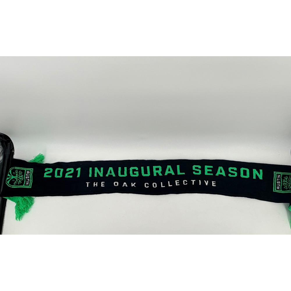 Austin FC Scarf‎ Unisex OS Black Green 2021 Inaugural Season Verde Listos MLS